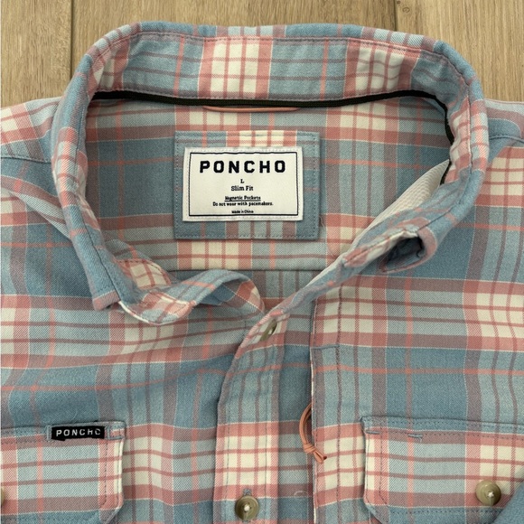 Poncho - Large Slim - Flannel Button Down - Picture 3 of 3
